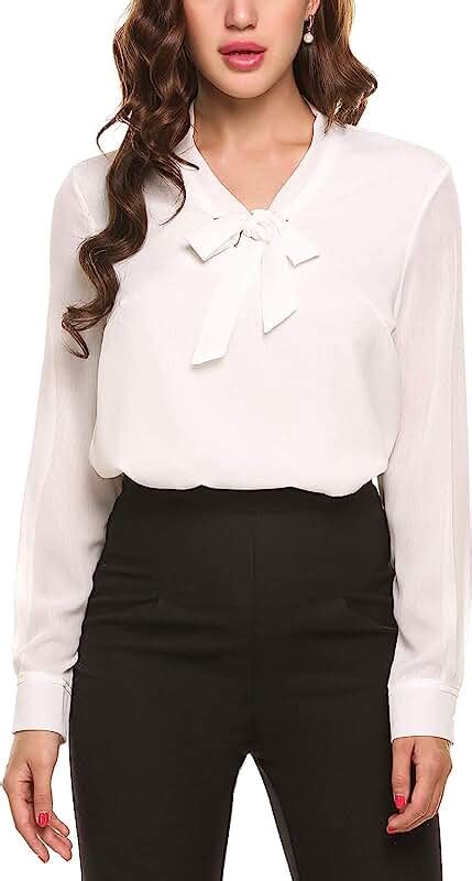 amazon women's white blouses